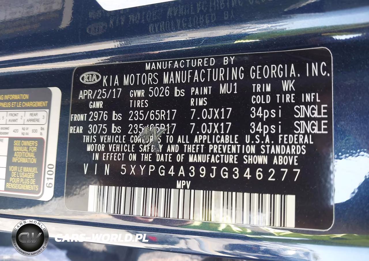 2018 Kia Sorento 2.4L Lx VIN:5XYPG4A39JG346277 - 9