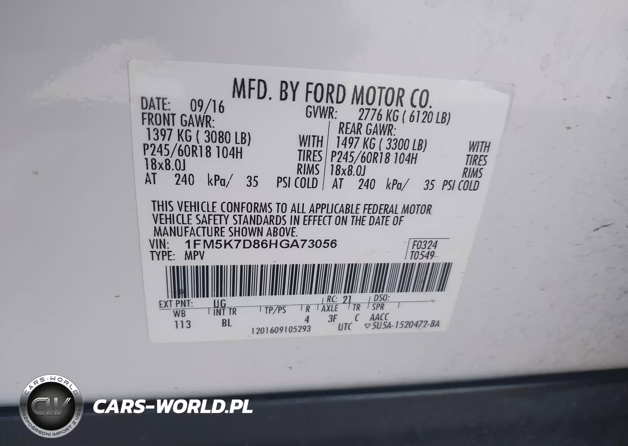 2017 Ford Explorer Xlt VIN:1FM5K7D86HGA73056 - 9