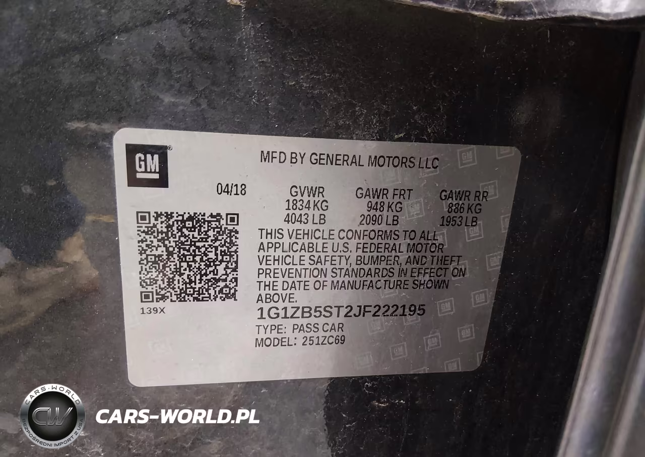 2018 Chevrolet Malibu 1Ls VIN:1G1ZB5ST2JF222195 - 9