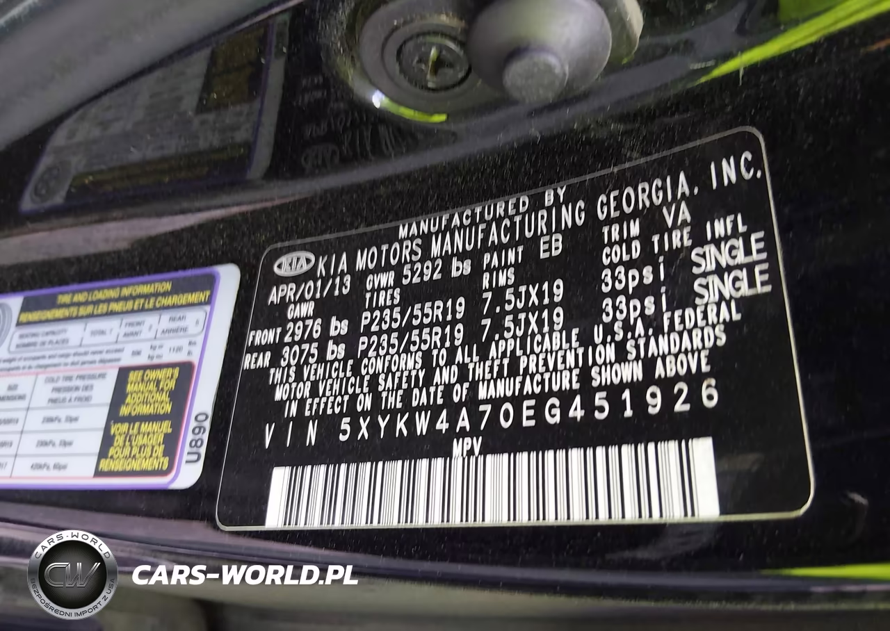 2014 Kia Sorento Limited V6 VIN:5XYKW4A70EG451926 - 9