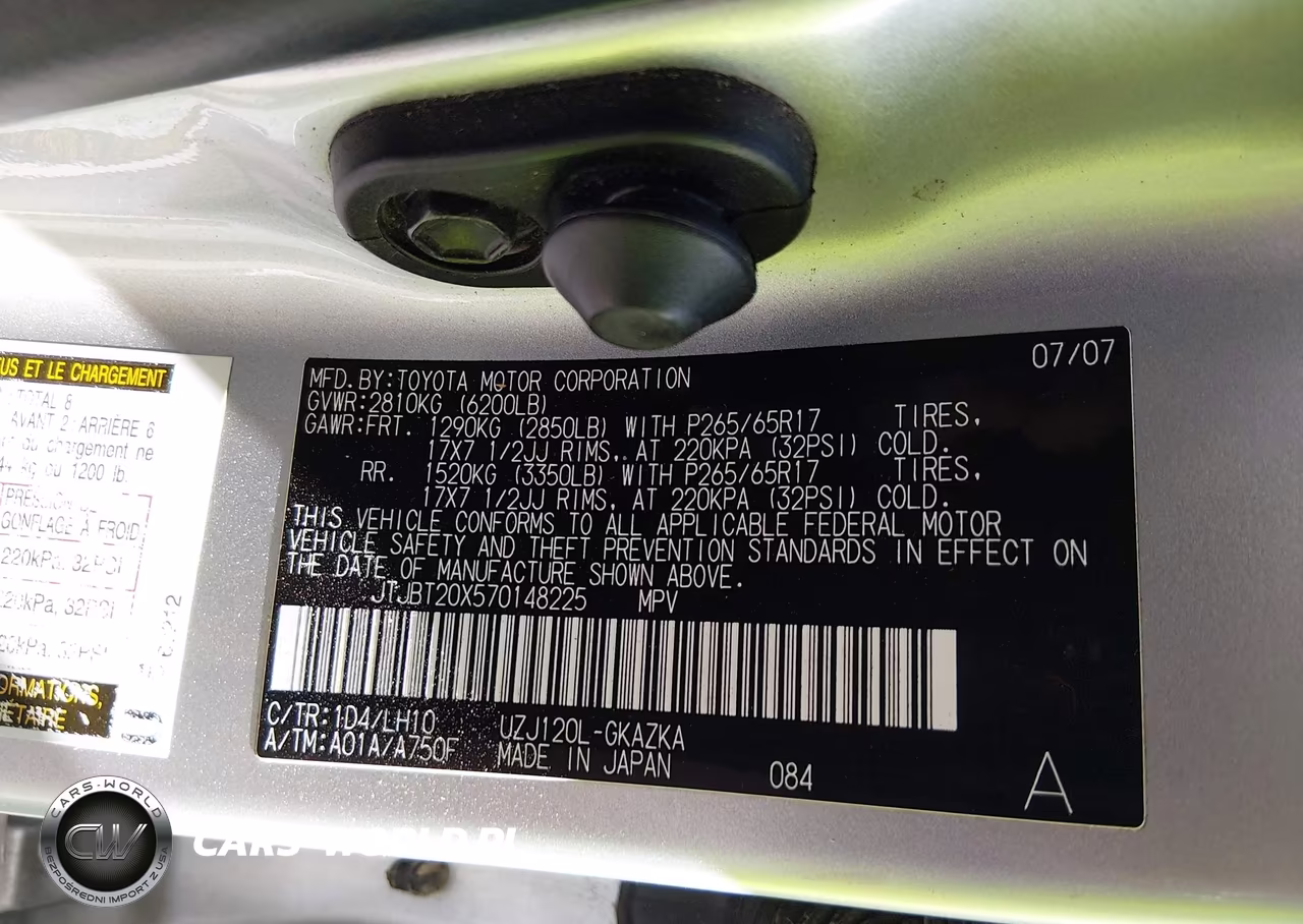 2007 Lexus Gx 470 VIN:JTJBT20X570148225 - 9