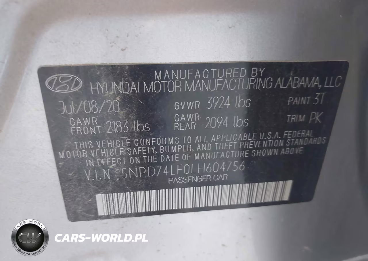 2020 Hyundai Elantra Se VIN:5NPD74LF0LH604756 - 9