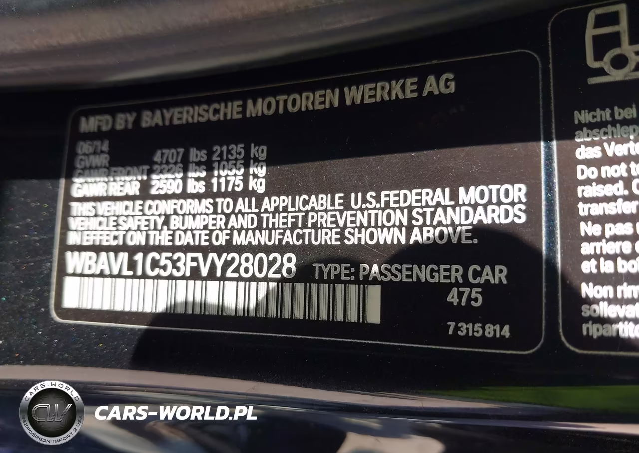2015 BMW X1 xDrive28I VIN:WBAVL1C53FVY28028 - 9