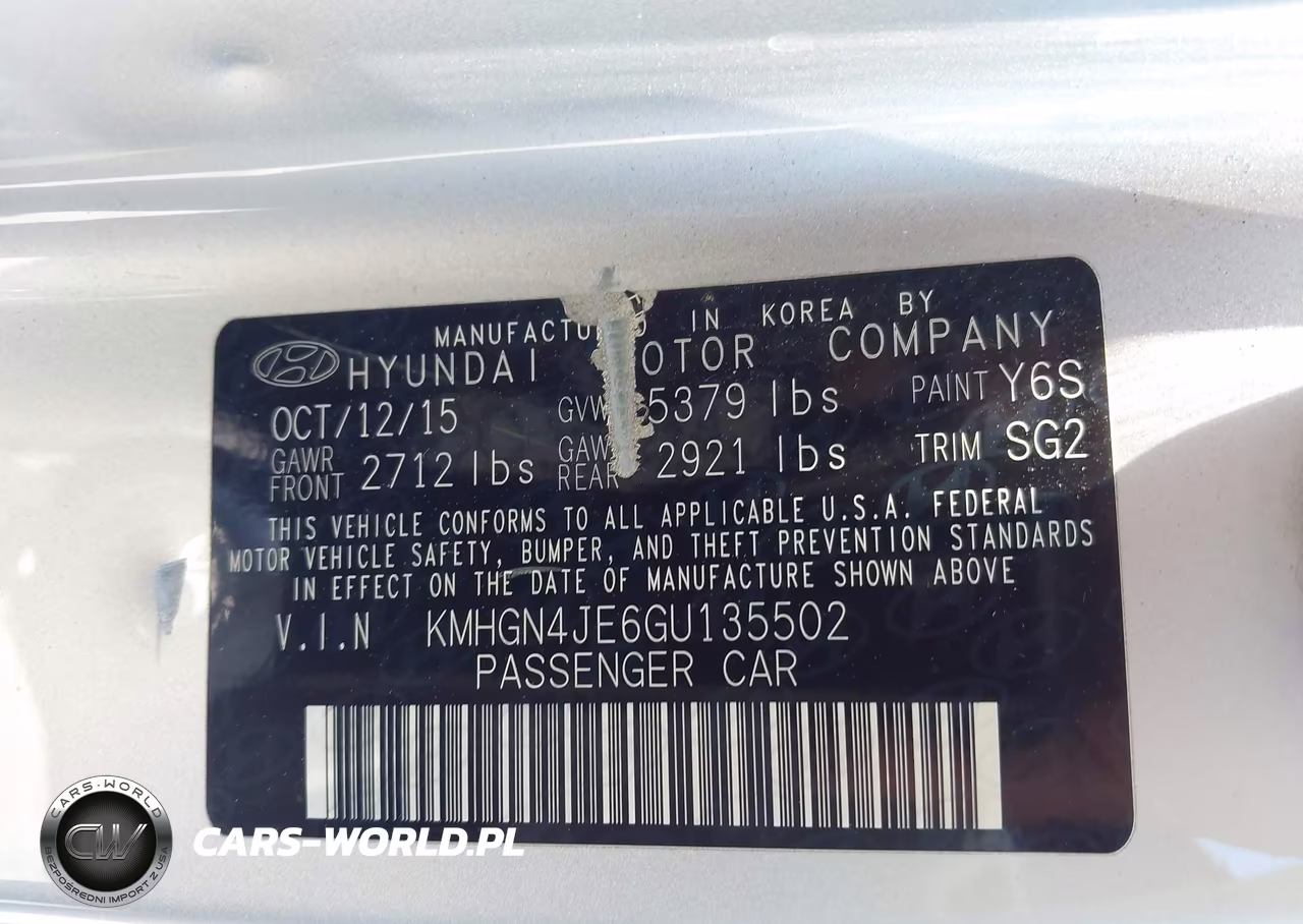 2016 Hyundai Genesis 3.8 VIN:KMHGN4JE6GU135502 - 9