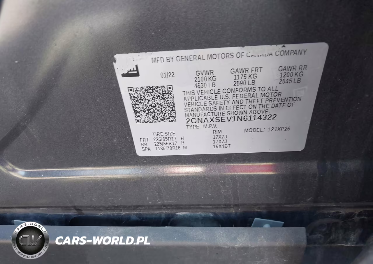2022 Chevrolet Equinox Awd Ls VIN:2GNAXSEV1N6114322 - 9