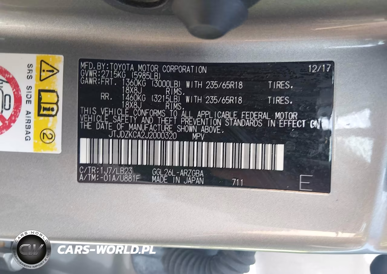 2018 Lexus Rx 350L Premium VIN:JTJDZKCA2J2000320 - 9