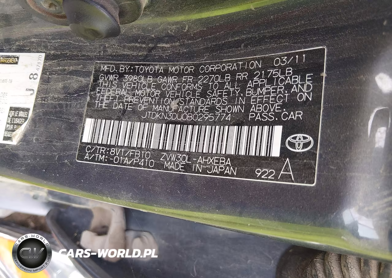 2011 Toyota Prius Three VIN:JTDKN3DU0B0295774 - 9