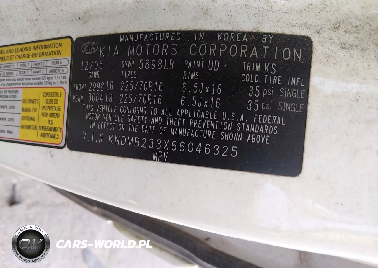 2006 Kia Sedona Ex-Lx VIN:KNDMB233X66046325 - 9