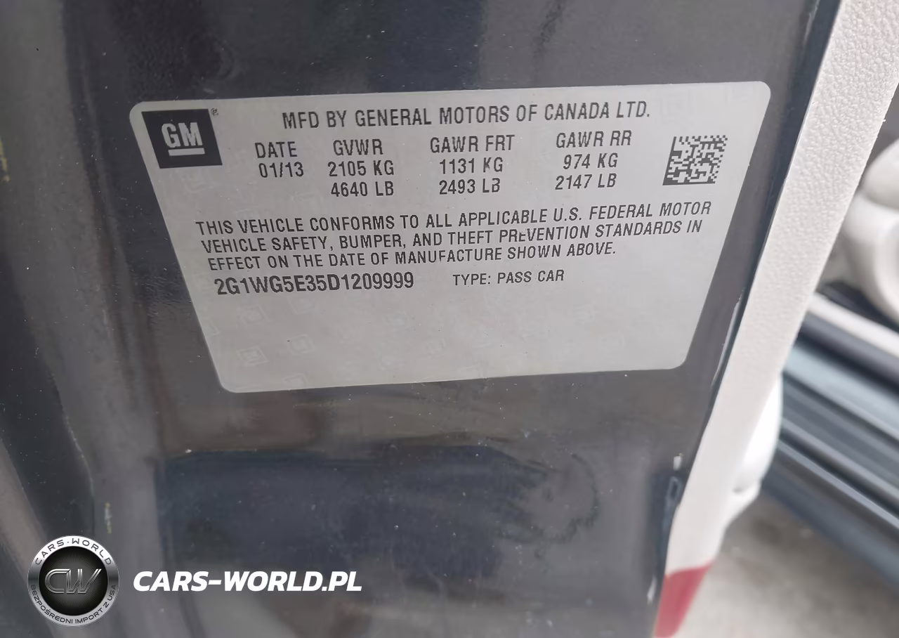 2013 Chevrolet Impala Lt VIN:2G1WG5E35D1209999 - 9