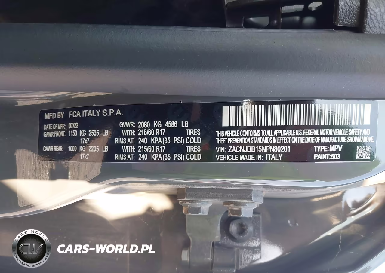 2022 Jeep Renegade Latitude 4X4 VIN:ZACNJDB15NPN80201 - 9
