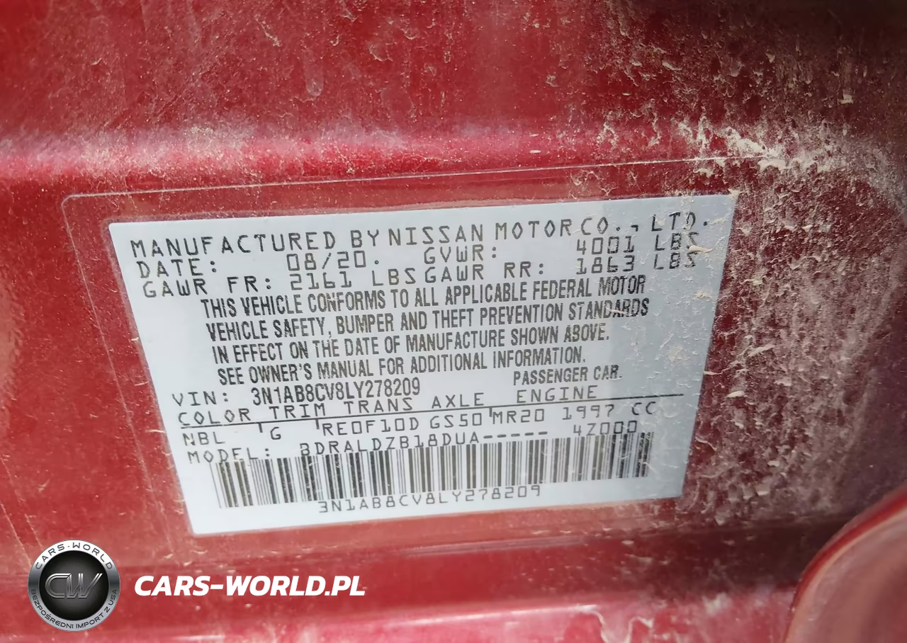 2020 Nissan Sentra Sv Xtronic Cvt VIN:3N1AB8CV8LY278209 - 9