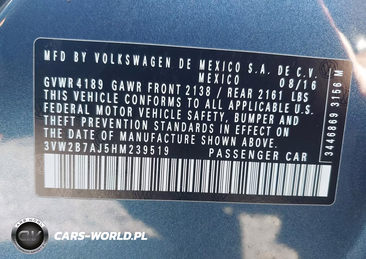 2017 Volkswagen Jetta 1.4T S VIN:3VW2B7AJ5HM239519 - 9
