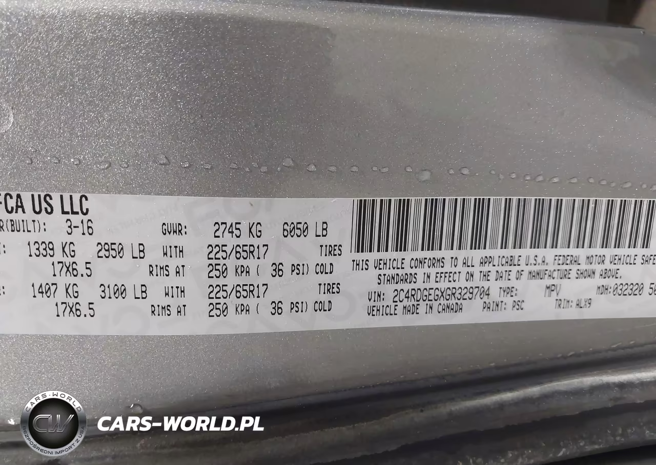 2016 Dodge Grand Caravan R-T VIN:2C4RDGEGXGR329704 - 9