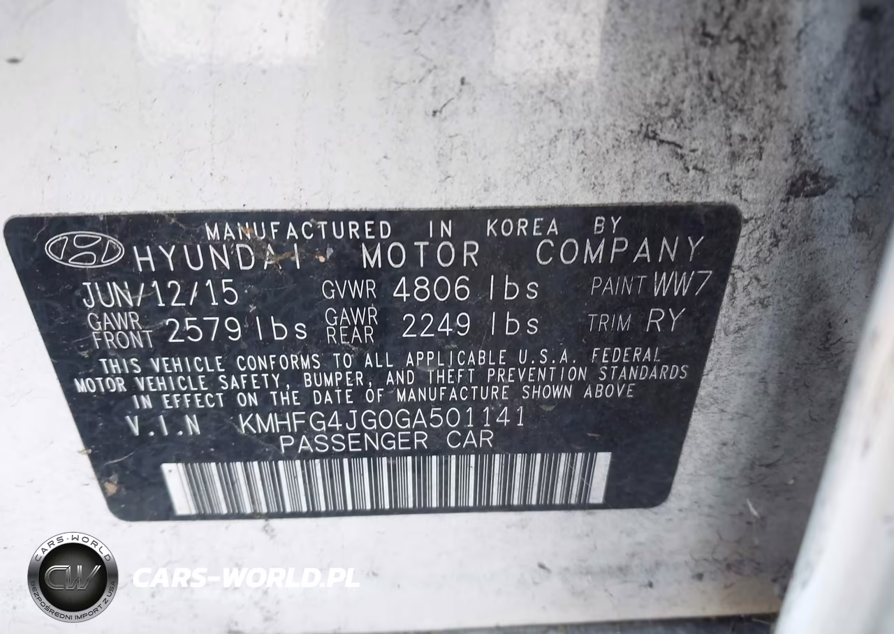 2016 Hyundai Azera VIN:KMHFG4JG0GA501141 - 9