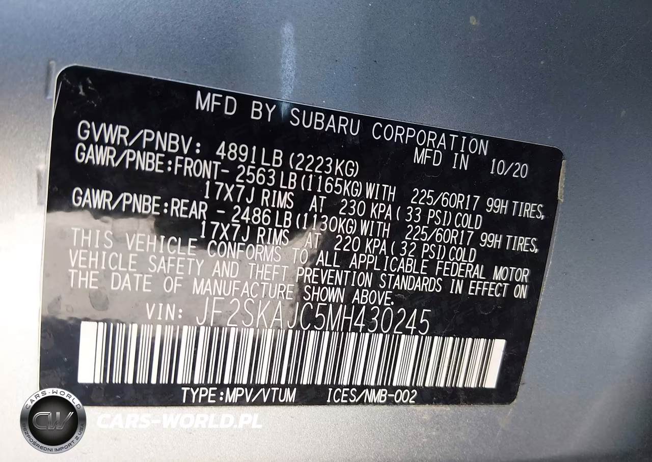 2021 Subaru Forester Premium VIN:JF2SKAJC5MH430245 - 9
