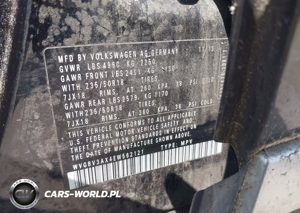 2014 Volkswagen Tiguan Sel VIN:WVGBV3AX4EW562121 - 9