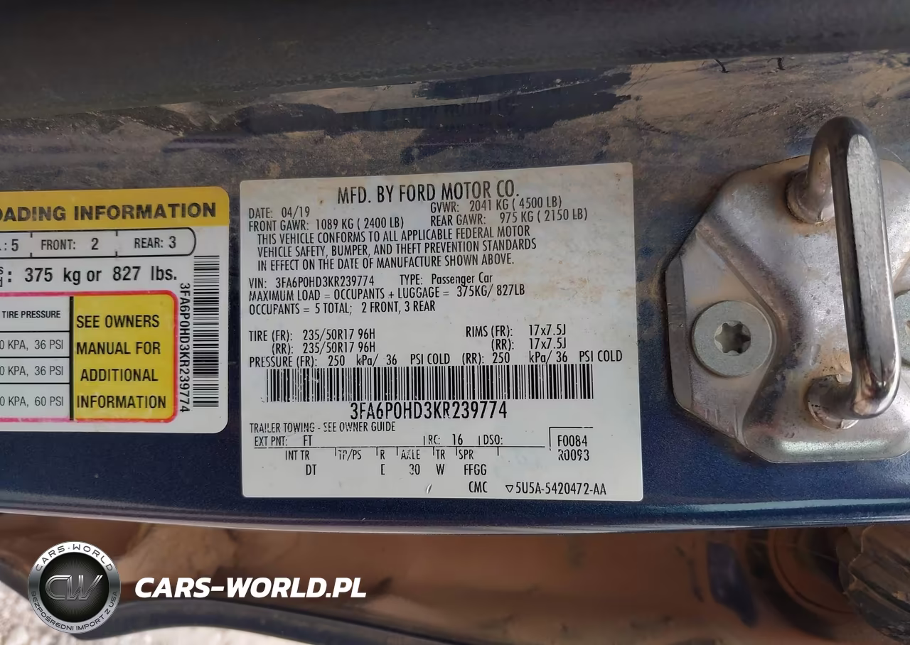 2019 Ford Fusion Se VIN:3FA6P0HD3KR239774 - 9