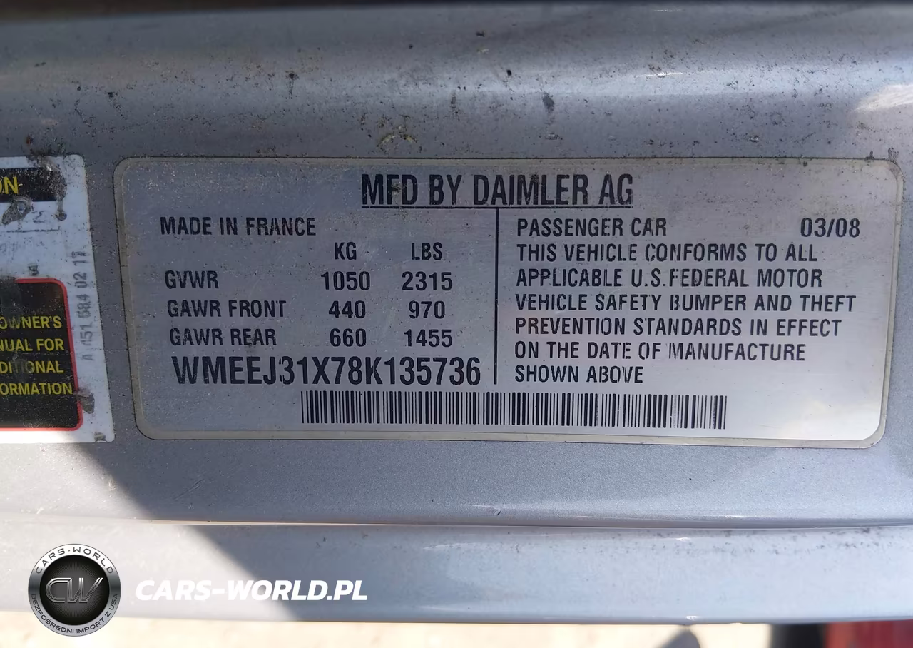 2008 Smart Fortwo Passion-Pure VIN:WMEEJ31X78K135736 - 9