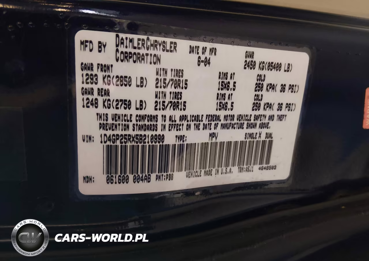 2005 Dodge Caravan Se VIN:1D4GP25RX5B210990 - 9