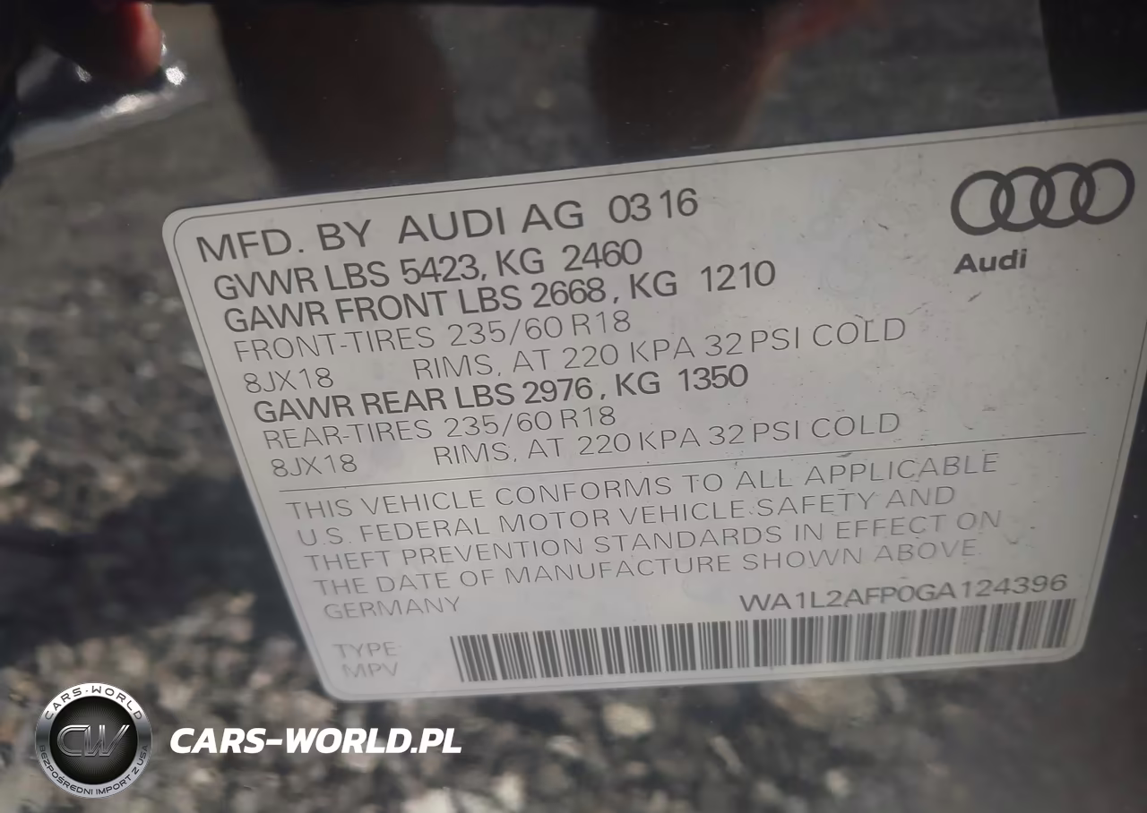 2016 Audi Q5 2.0T Premium VIN:WA1L2AFP0GA124396 - 9