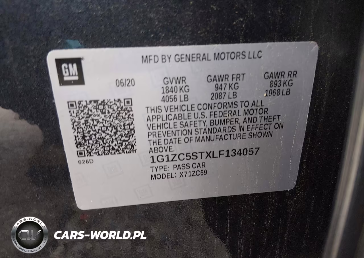 2020 Chevrolet Malibu Fwd 1Fl VIN:1G1ZC5STXLF134057 - 9