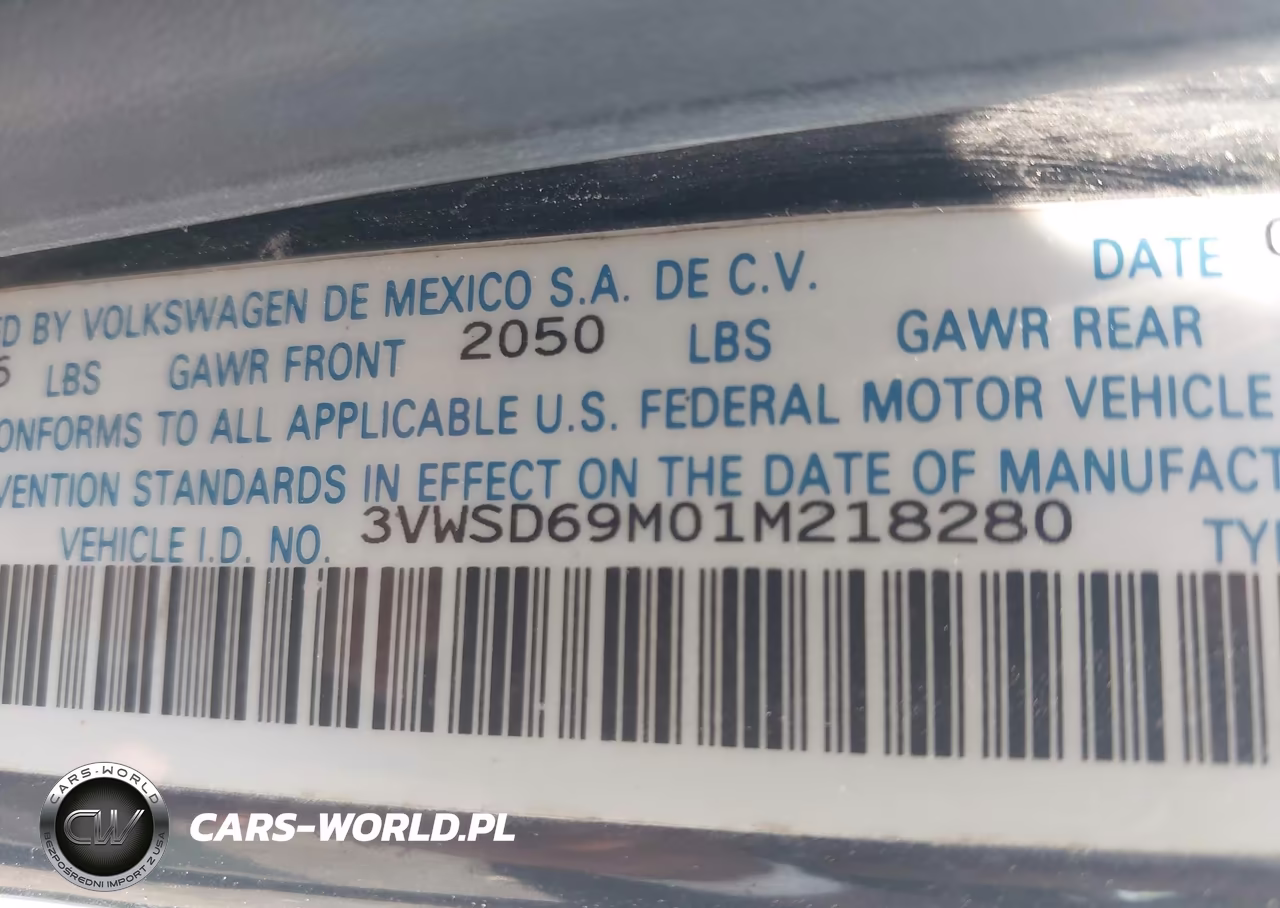 2001 Volkswagen Jetta Gls VIN:3VWSD69M01M218280 - 9