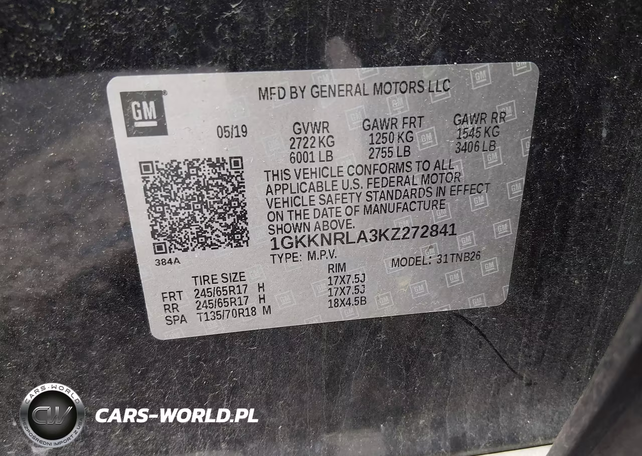 2019 GMC Acadia Sle-1 VIN:1GKKNRLA3KZ272841 - 9