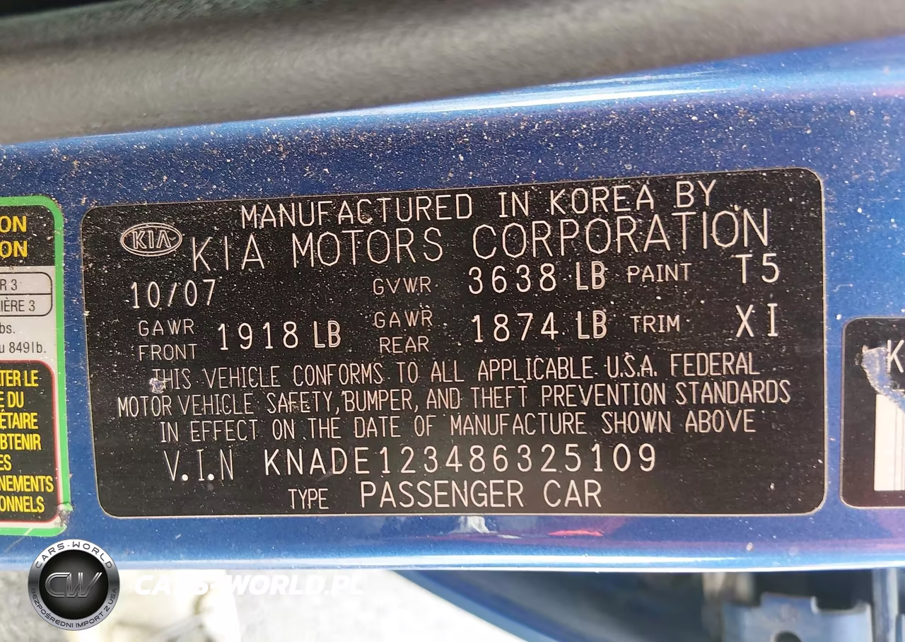2008 Kia Rio Lx VIN:KNADE123486325109 - 9