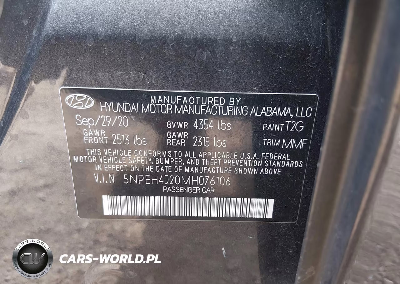 2021 Hyundai Sonata Limited VIN:5NPEH4J20MH076106 - 9