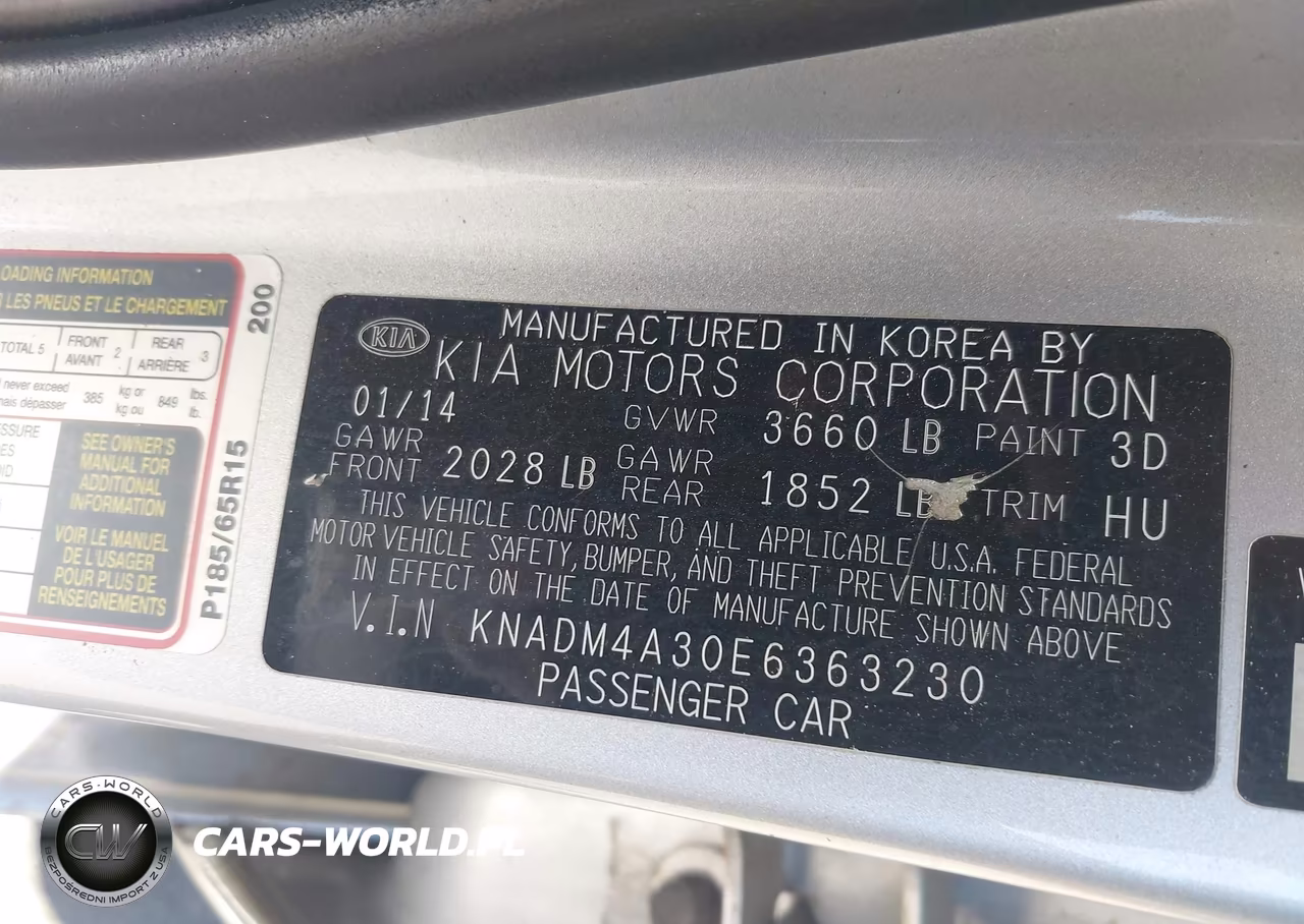 2014 Kia Rio Lx VIN:KNADM4A30E6363230 - 9