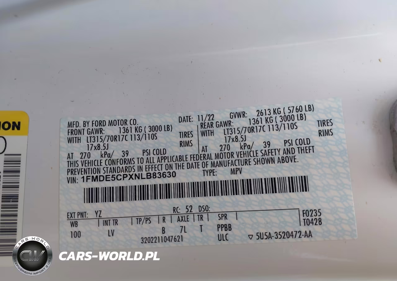 2022 Ford Bronco Big Bend VIN:1FMDE5CPXNLB83630 - 9