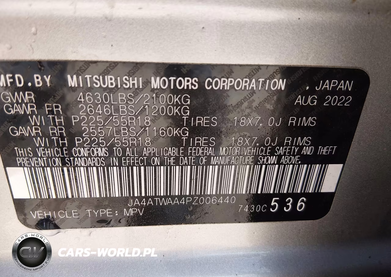 2023 Mitsubishi Eclipse Cross Se S-Awc-Sel S-Awc VIN:JA4ATWAA4PZ006440 - 9