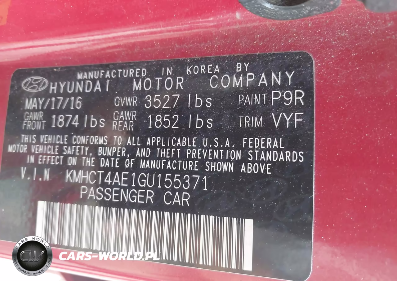 2016 Hyundai Accent Se VIN:KMHCT4AE1GU155371 - 9