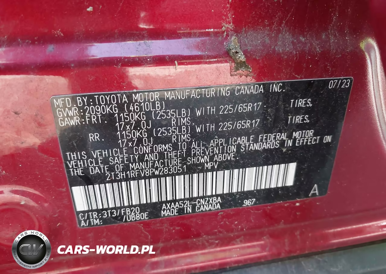 2023 Toyota Rav4 Le VIN:2T3H1RFV8PW283051 - 9