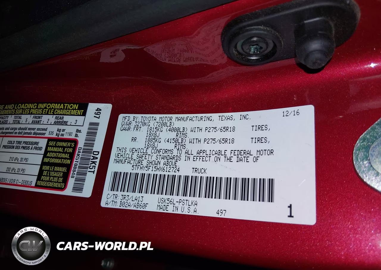 2017 Toyota Tundra Limited 5.7L V8 VIN:5TFHY5F15HX612724 - 9