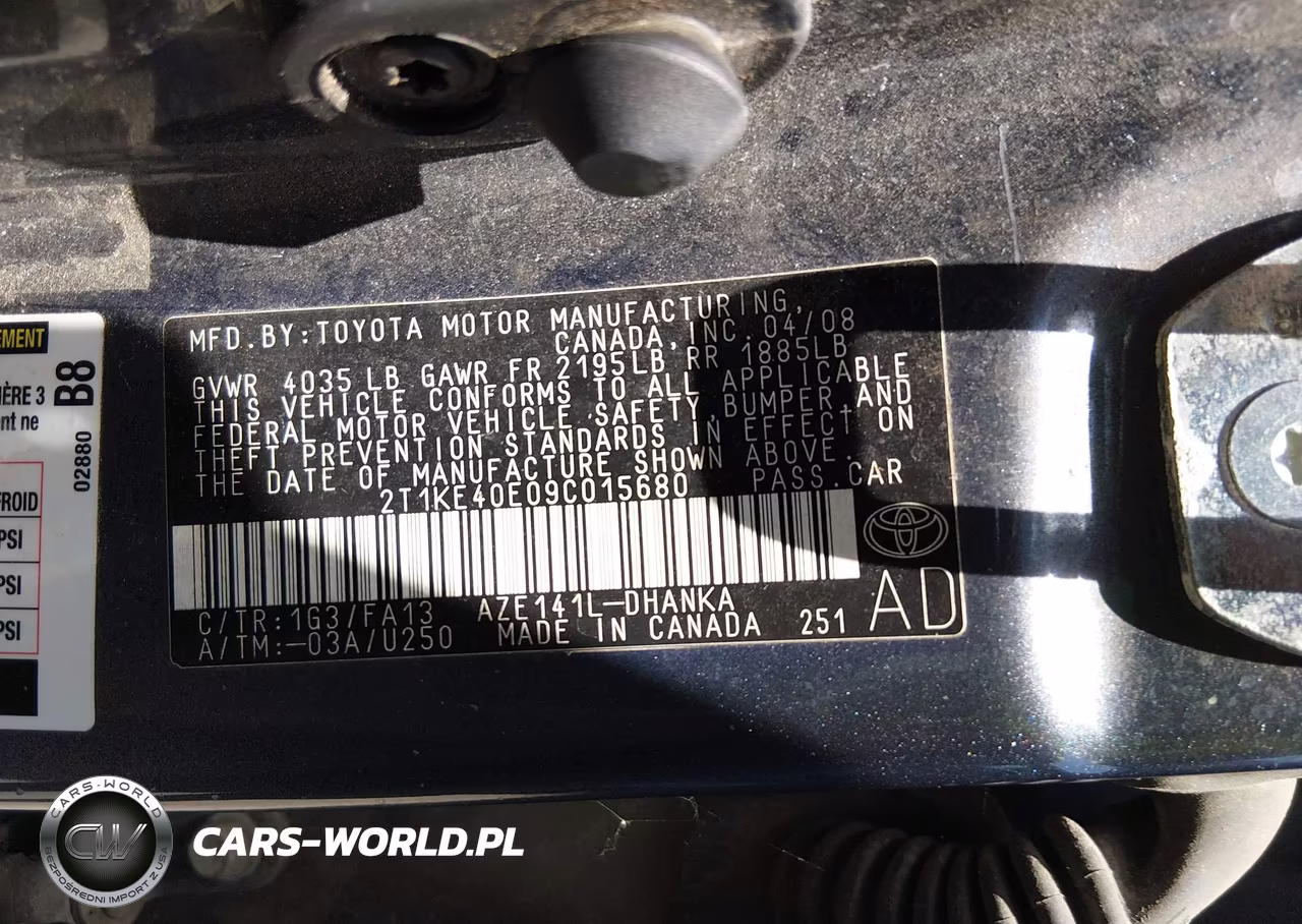 2009 Toyota Matrix S VIN:2T1KE40E09C015680 - 9