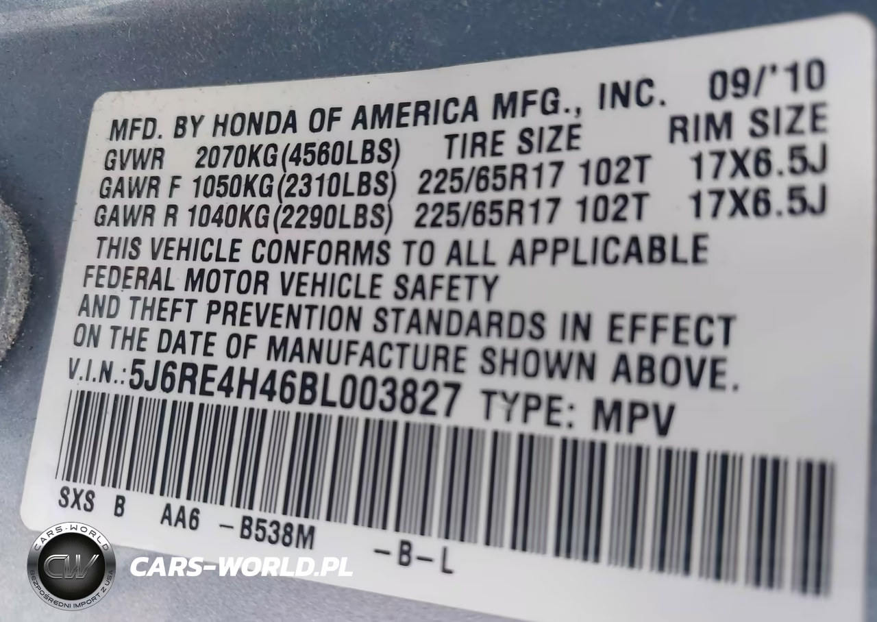 2011 Honda Cr-V Se VIN:5J6RE4H46BL003827 - 9