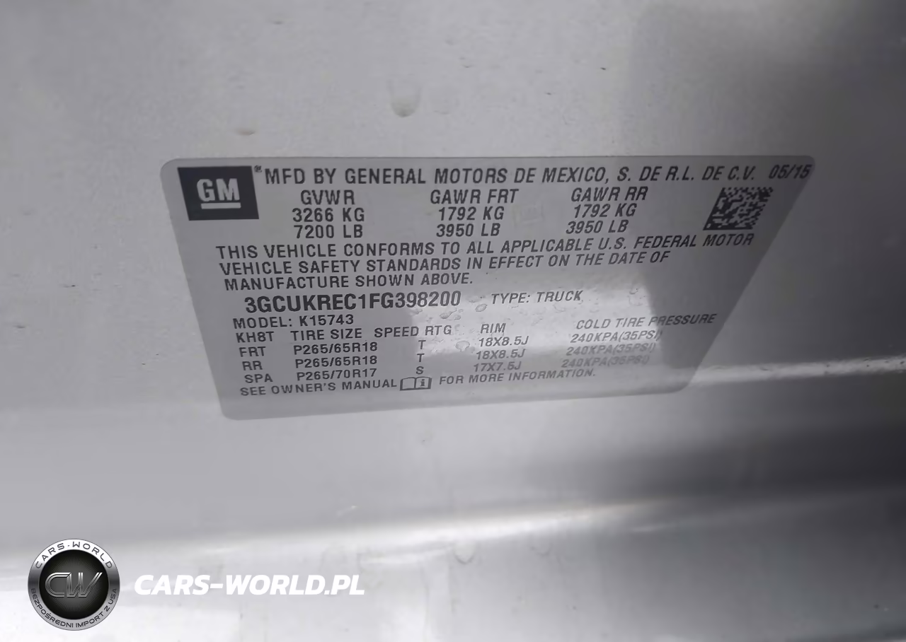 2015 Chevrolet Silverado 1500 Lt VIN:3GCUKREC1FG398200 - 9