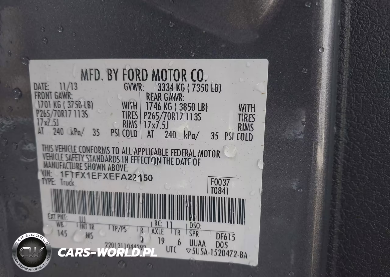 2014 Ford F-150 Xlt VIN:1FTFX1EFXEFA22150 - 9