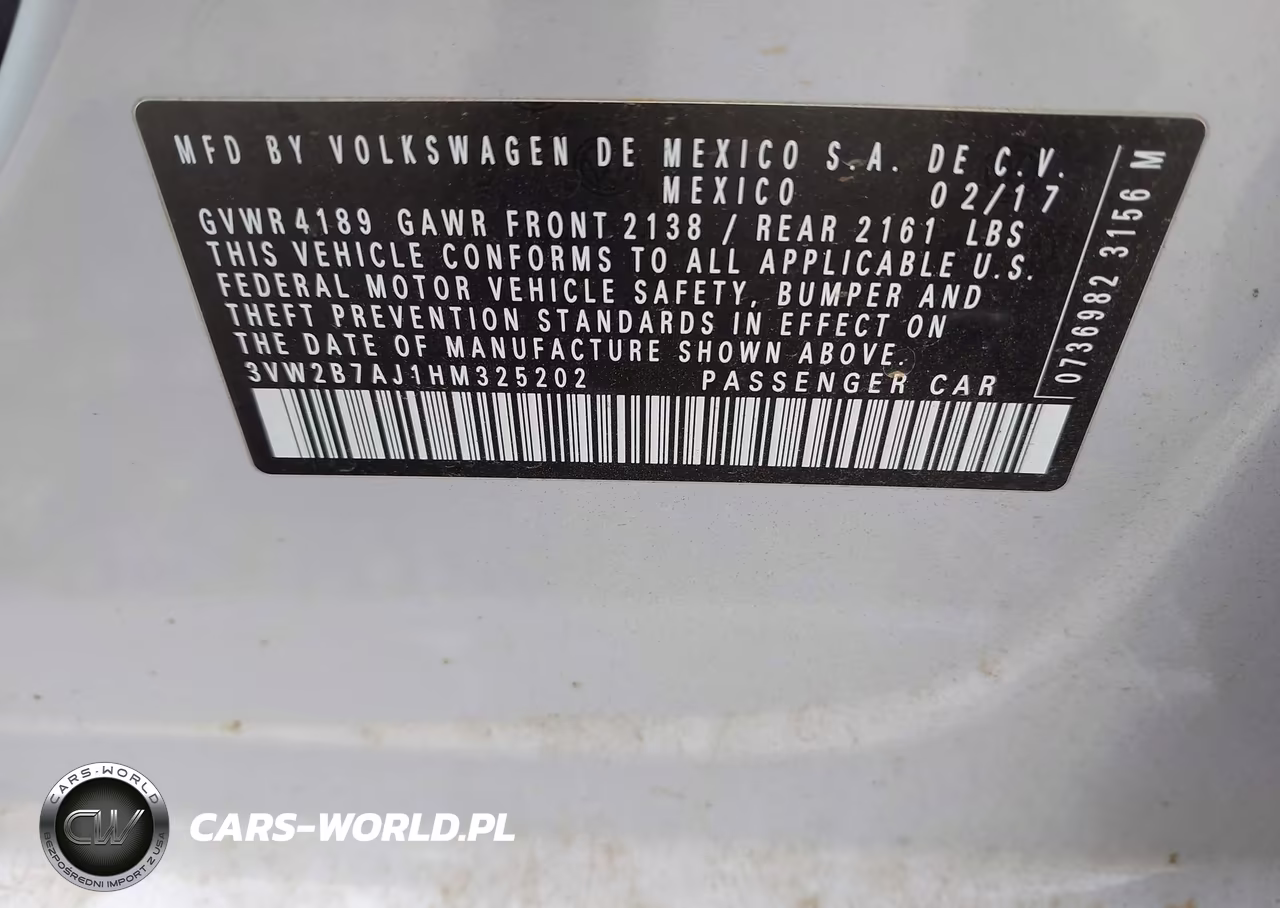2017 Volkswagen Jetta 1.4T S VIN:3VW2B7AJ1HM325202 - 9