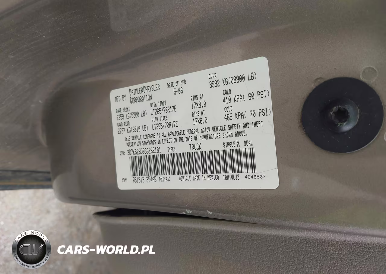 2006 Dodge Ram 2500 Laramie VIN:3D7KS28D06G262181 - 9