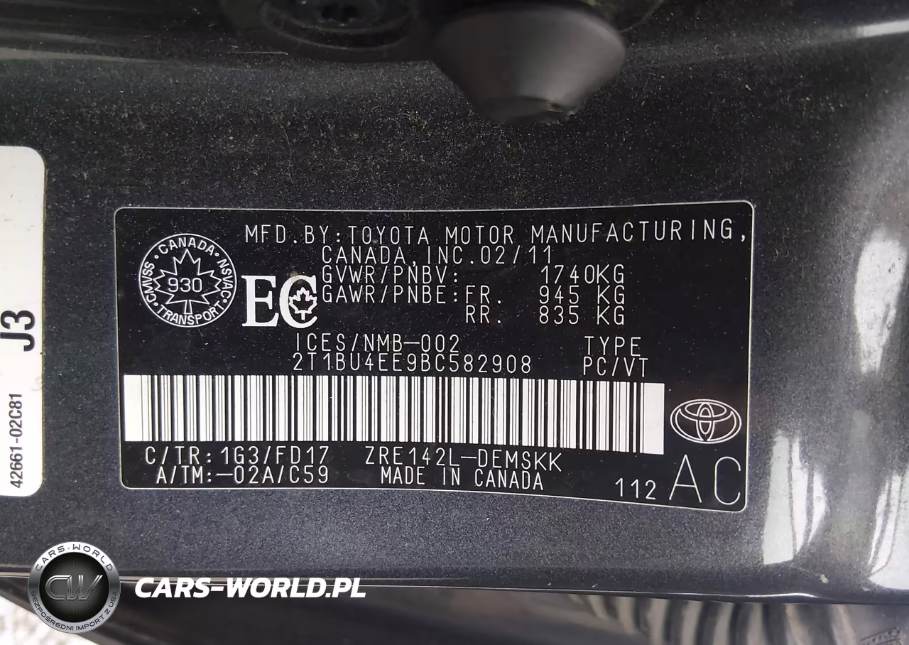 2011 Toyota Corolla S VIN:2T1BU4EE9BC582908 - 9