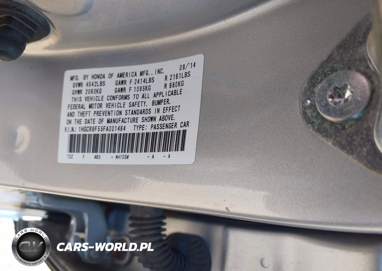 2015 Honda Accord Hybrid Ex-L VIN:1HGCR6F55FA001464 - 9
