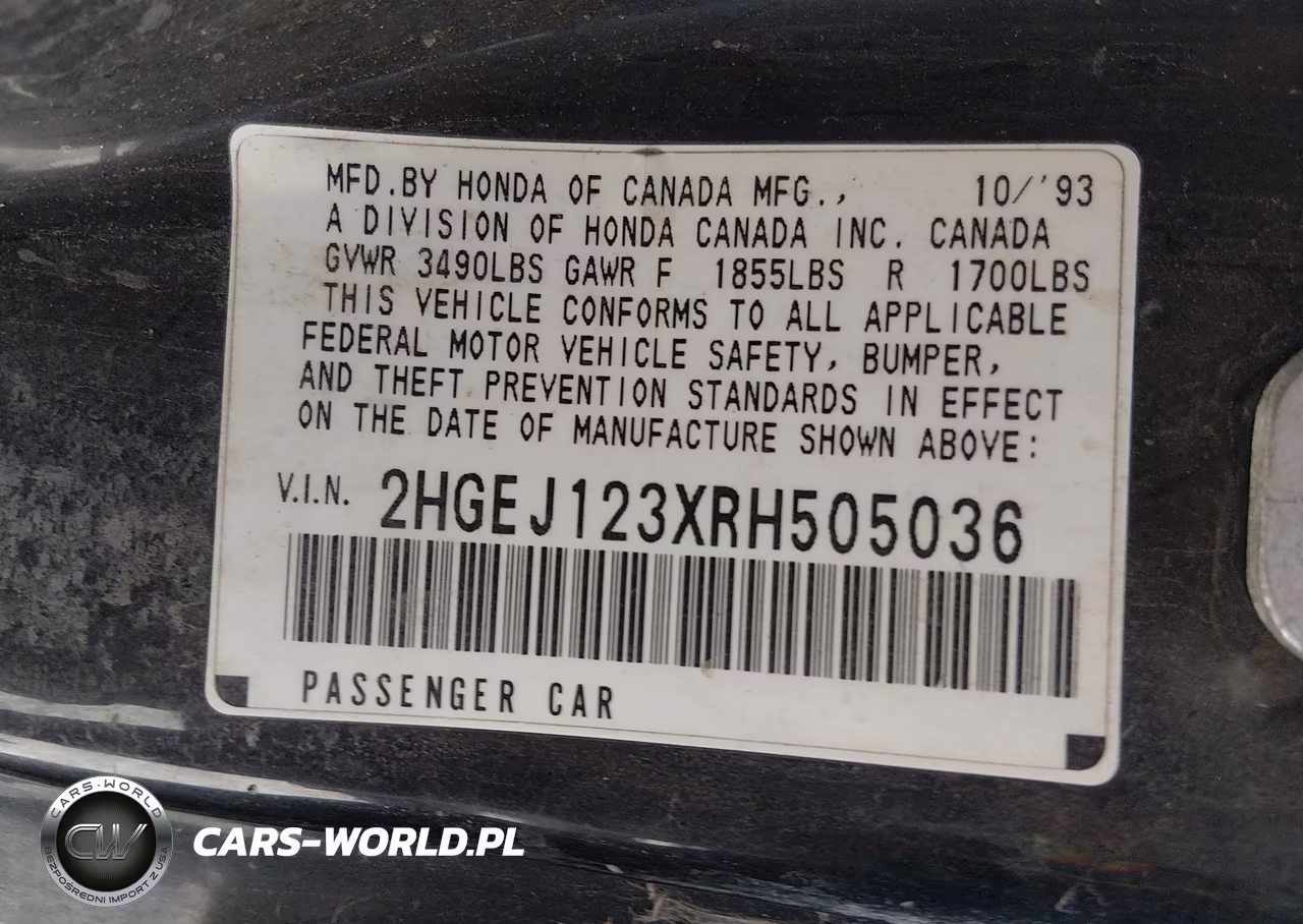 1994 Honda Civic Ex VIN:2HGEJ123XRH505036 - 9