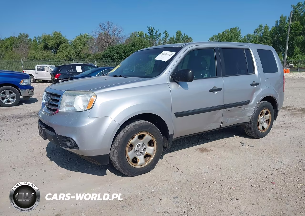 2013 Honda Pilot Lx VIN:5FNYF3H20DB044841 - 2