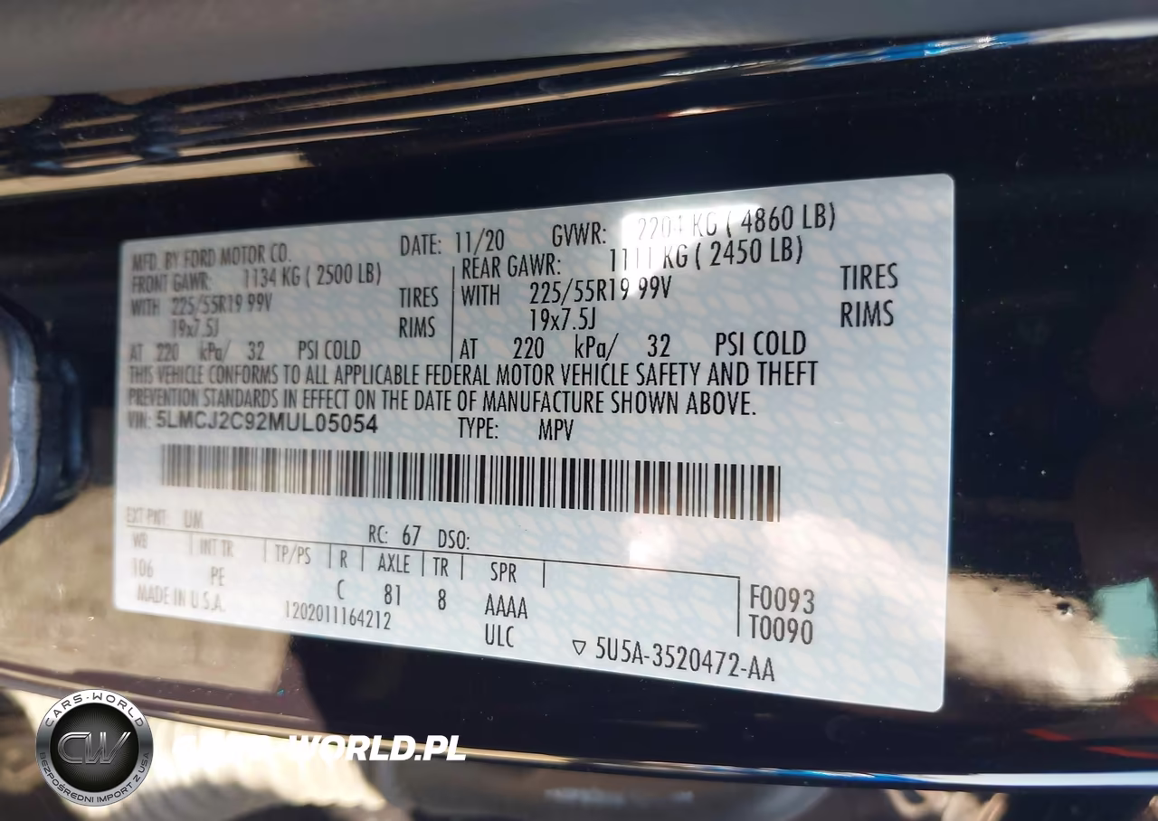 2021 Lincoln Corsair Reserve VIN:5LMCJ2C92MUL05054 - 9