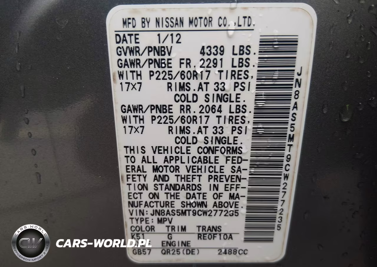 2012 Nissan Rogue Sv VIN:JN8AS5MT9CW277235 - 9
