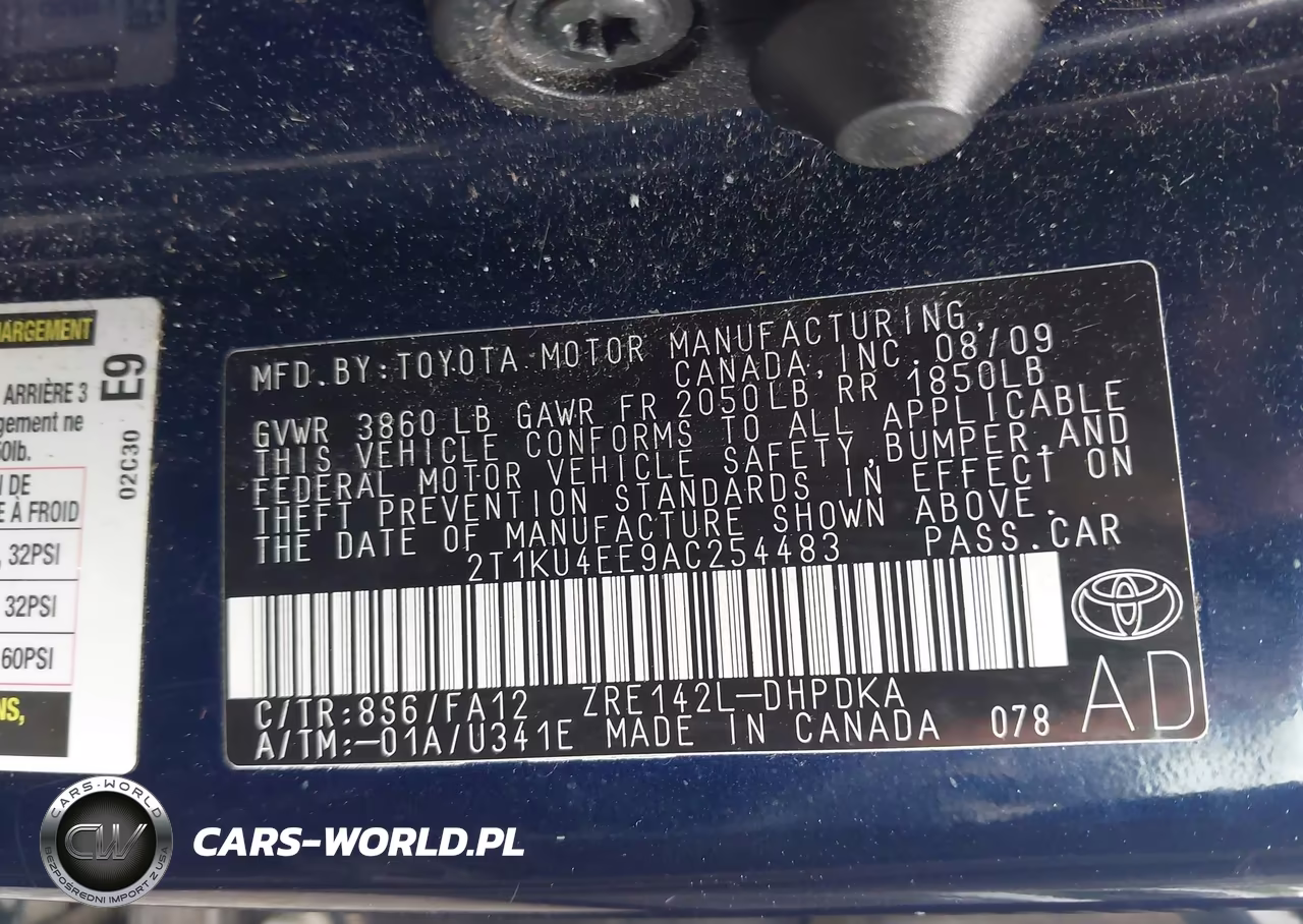 2010 Toyota Matrix VIN:2T1KU4EE9AC254483 - 9