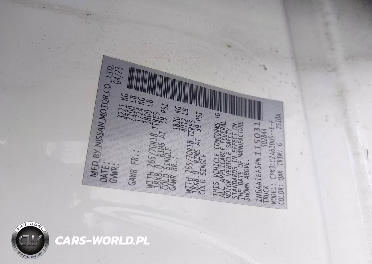 2023 Nissan Titan Sv 4X2 VIN:1N6AA1EF5PN115031 - 9