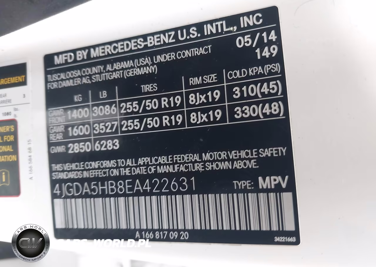 2014 Mercedes-Benz Ml 350 4Matic VIN:4JGDA5HB8EA422631 - 9